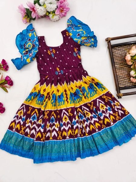 Beautifully Stitched baby girls Frock Gown  Girls Wear