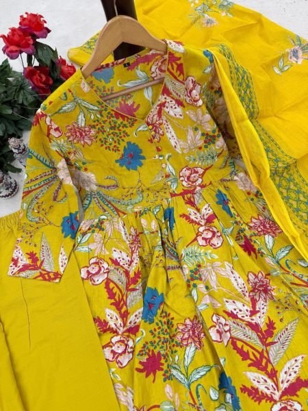 Best Kurtis Wholesaler in Surat at Low Prices Summer Cotton kurti 3 Piece Set Anarkali Kurtis 