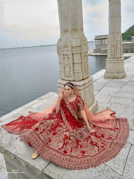 Best Quality Bridal Silk Lehenga Choli With Embroidered Work Bridal Lehenga Choli