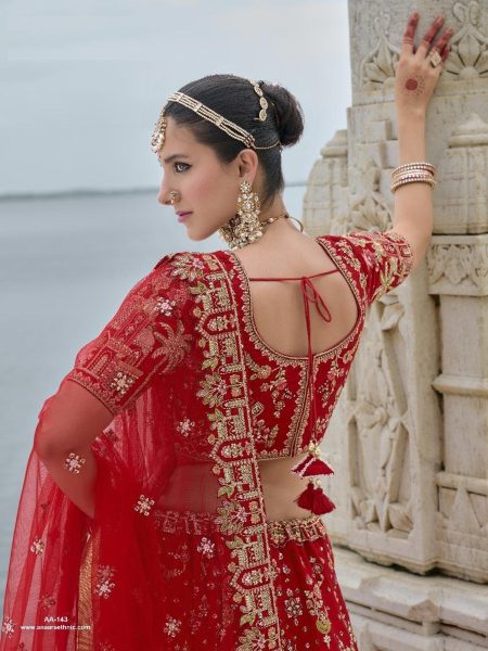 Best Quality Bridal Silk Lehenga Choli With Embroidered Work Bridal Lehenga Choli