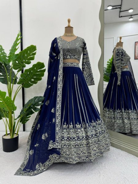 Best Quality Georgette Lehenga Choli With Thread with Sequence Work   Lehenga