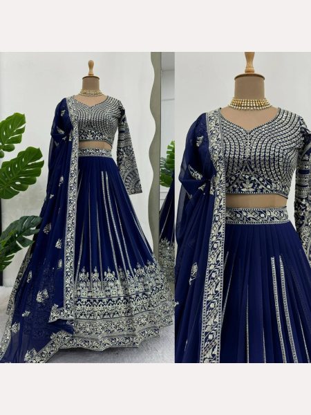 Best Quality Georgette Lehenga Choli With Thread with Sequence Work  Designer Lehenga Choli