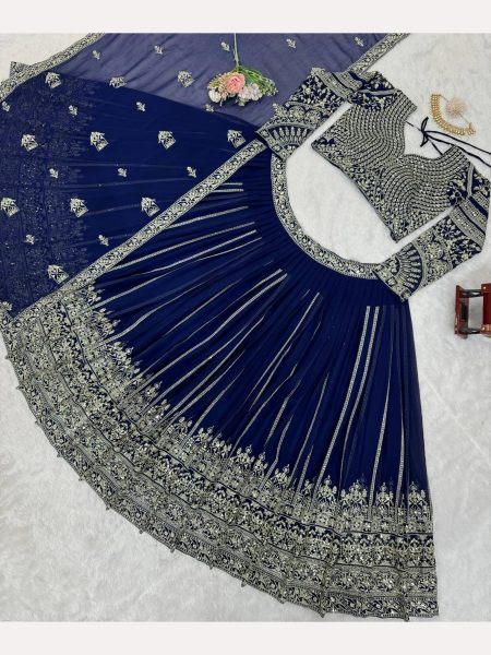 Best Quality Georgette Lehenga Choli With Thread with Sequence Work  Designer Lehenga Choli