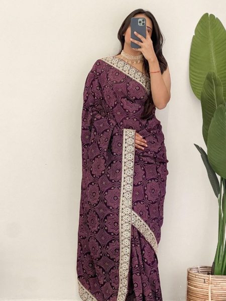 Big Sale: Premium Dola Silk Saree with Patola Print & Zari Work Blouse Silk Sarees Wholesale