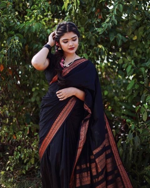 Black Banarasi Soft Silk Saree  Banarasi Saree Wholesale