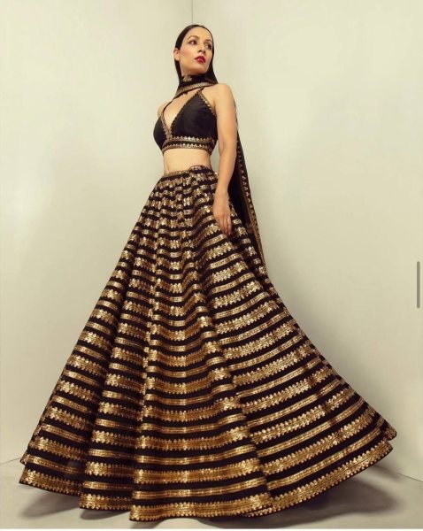 Black Color Heavy Kasturi Silk Lehenga Choli With Sequence Work  Designer Lehenga Choli