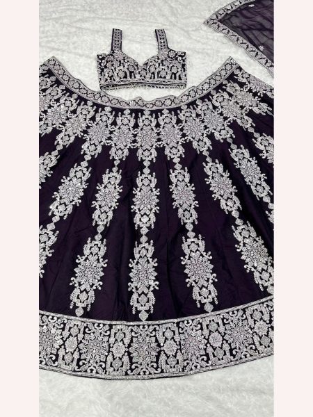 Black Color Heavy Kasturi Silk Lehenga Choli With Sequence Work  Designer Lehenga Choli