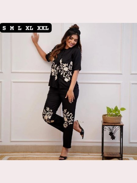Black Color in New Design Coord Set  CO ORD Sets