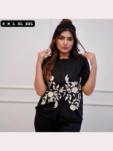 Black Color in New Design Coord Set  CO ORD Sets