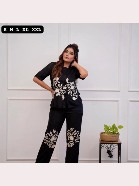 Black Color in New Design Coord Set  CO ORD Sets