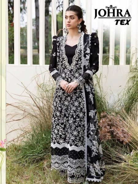 Black Color Rayon Cotton Suit With Embroidered Work in Best Quality 