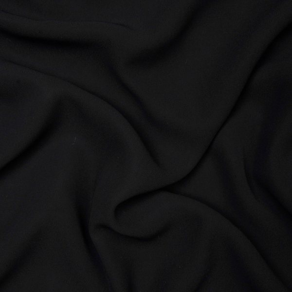 Black Plain Premium Fox Georgette Fabric Plain fabric