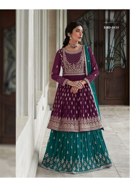  Blooming Georgatte With Embriodery Siquance work Plazzo Suit Designer Plazzo Salwar Suits Wholesale