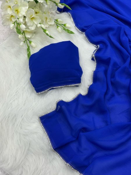 Bollywood Actress Georgette Saree For Farerwell wholesale price Bollywood Fancy Sarees Wholesale