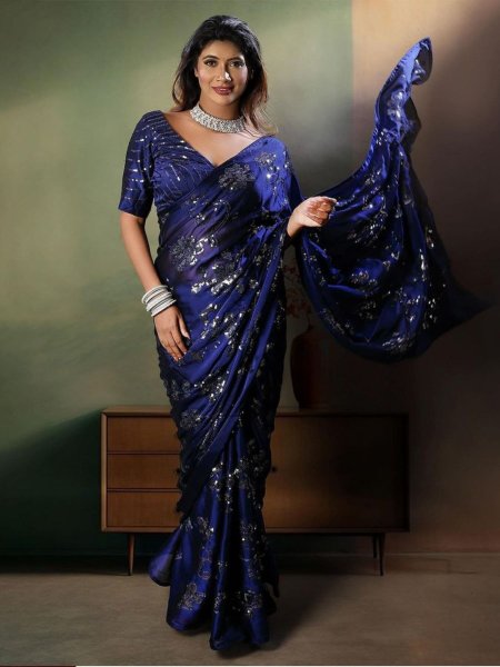 Bollywood Sequins Heavy Rangoli Silk Sareee With Embrodery Work Bollywood Fancy Sarees Wholesale