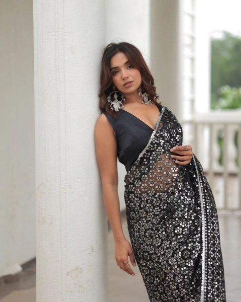 Bollywood Style Black Georgette saree  Bollywood Fancy Sarees Wholesale