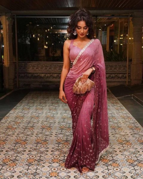 Bollywood Style Georgette Saree With Sequence Embroidered Work Bollywood Fancy Sarees Wholesale