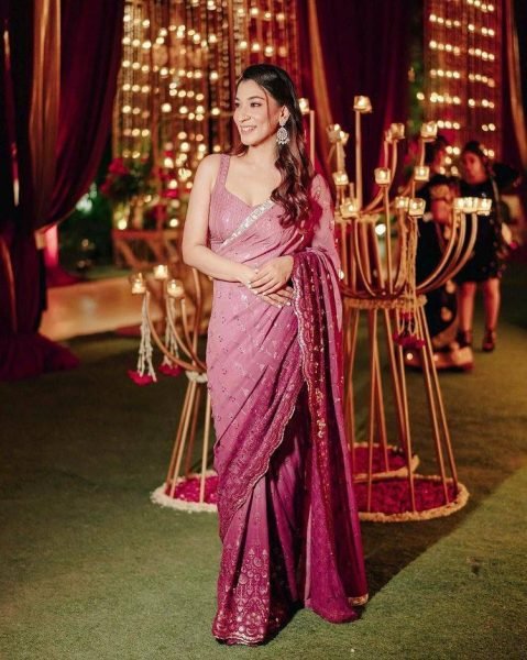 Bollywood Style Georgette Saree With Sequence Embroidered Work Bollywood Fancy Sarees Wholesale