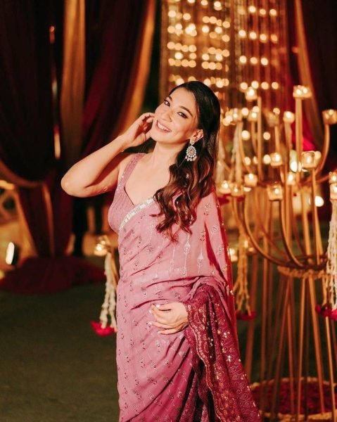 Bollywood Style Georgette Saree With Sequence Embroidered Work Bollywood Fancy Sarees Wholesale