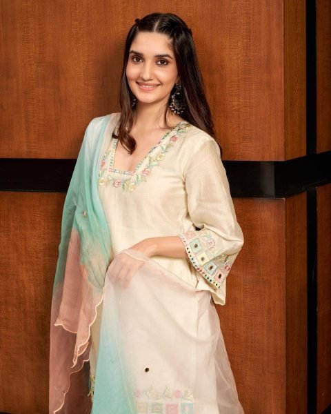Bollywood Style Multicolor Embroidered Sharara Set in Banana Cotton Ready to Wear Party Palazzo Suit at Wholesale Price Ready To Wear Collection
