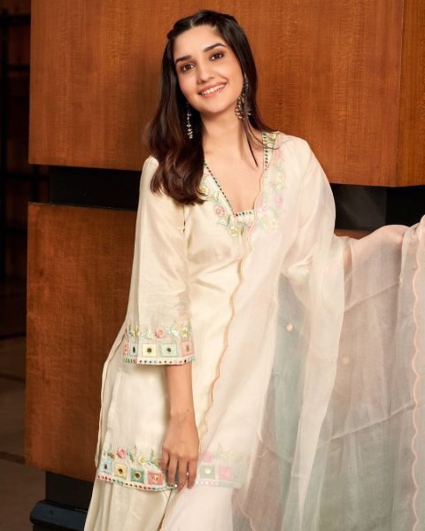Bollywood Style Multicolor Embroidered Sharara Set in Banana Cotton Ready to Wear Party Palazzo Suit at Wholesale Price Ready To Wear Collection