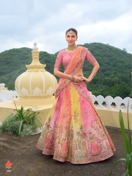 Bridal Special Designer Heavy  Silk Lehenga Choli With Khatli Embroidery Work  Bridal Lehenga Choli