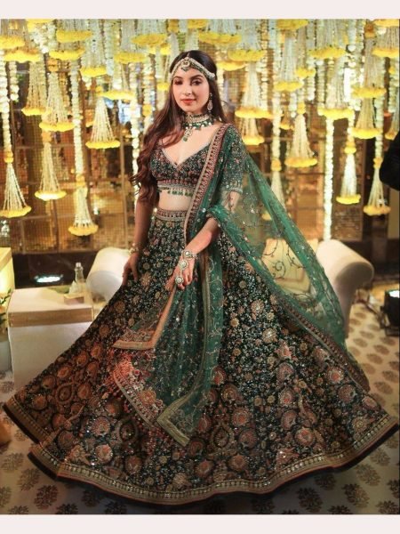 Bridal Special Faux Georgette Lehenga Choli With Embroidery Work  Bridal Lehenga Choli