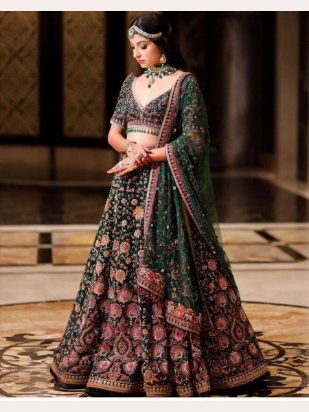 Bridal Special Faux Georgette Lehenga Choli With Embroidery Work  Bridal Lehenga Choli