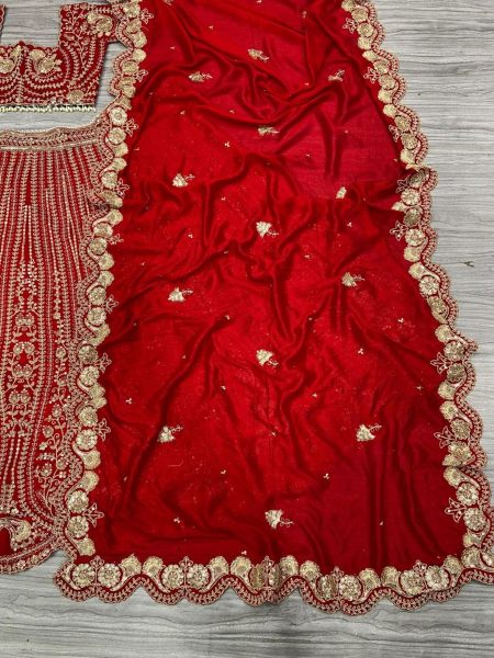 Bridal Special Latest  Designer Red Silk Lehenga Choli   Bridal Lehenga Choli