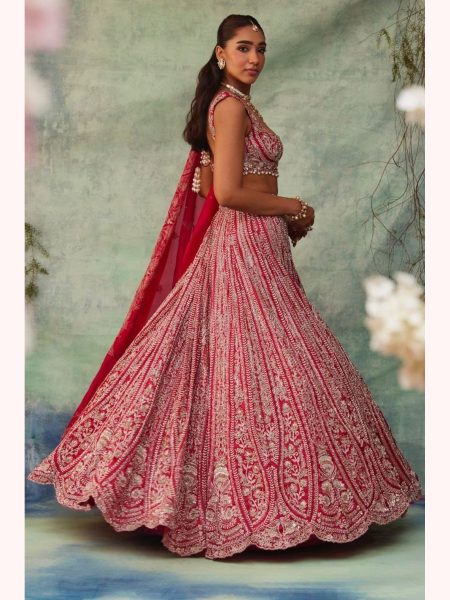 Bridal Special Latest  Designer Red Silk Lehenga Choli   Bridal Lehenga Choli