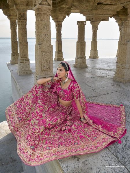  Premium Silk Bridal Special Lehenga Choli With Embroidered Work  Bridal Lehenga Choli