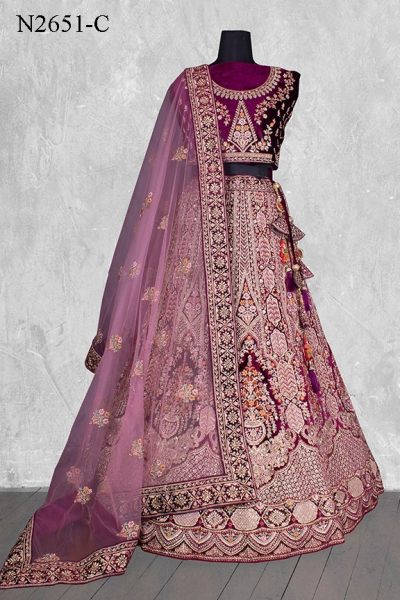 Bridal Velvet Designer Lehenga Choli Collection   Nimaya LagnotSav Vol 02 Bridal Lehenga Choli