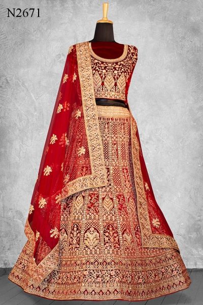 Bridal Velvet Designer Lehenga Choli Collection   Nimaya LagnotSav Vol 02 Bridal Lehenga Choli