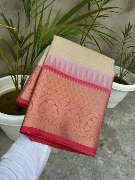 Bridal  Wear Banarasi Silk Saree With Multi Woven Border Banarasi Saree Wholesale