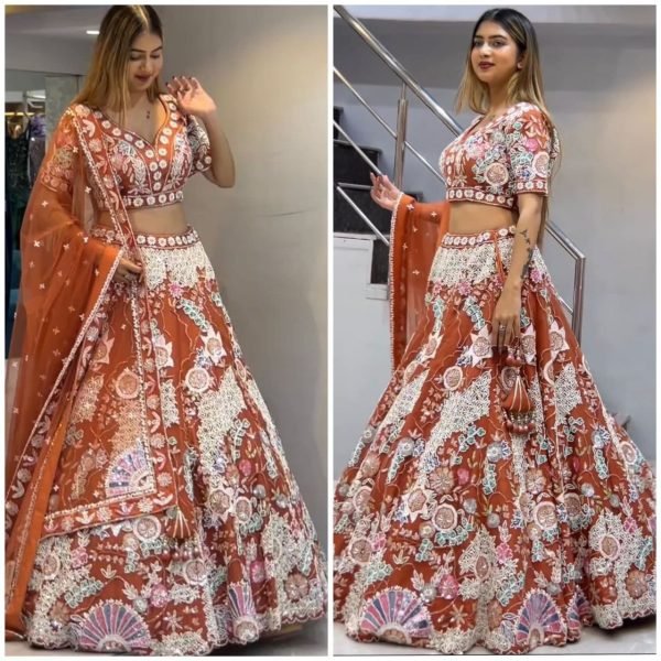 Bridal Wear Butterfly Net Sequence Embroidery Work Lehenga Choli Designer Lehenga Choli