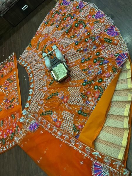 Bridal Wear Butterfly Net Sequence Embroidery Work Lehenga Choli Designer Lehenga Choli