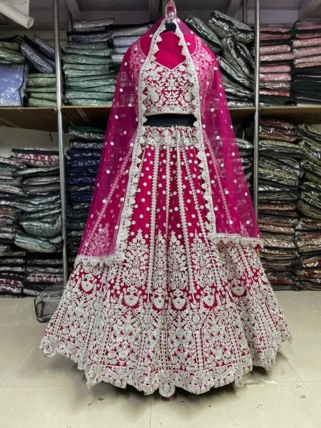 Bridal Wear Butterfly Net With Embroidery Work Lehenga Choli  Bridal Lehenga Choli