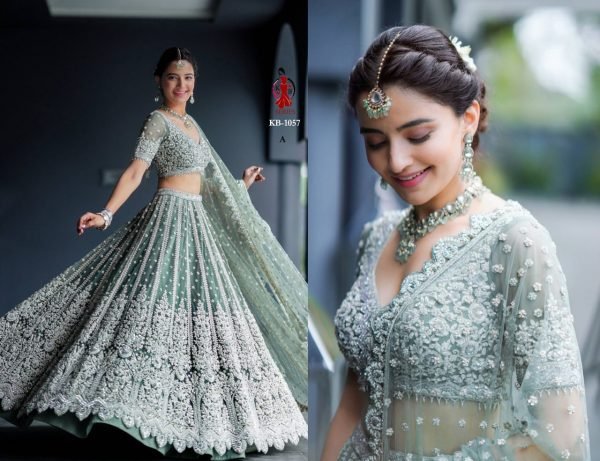 Bridal Wear Butterfly Net With Embroidery Work Lehenga Choli  Bridal Lehenga Choli
