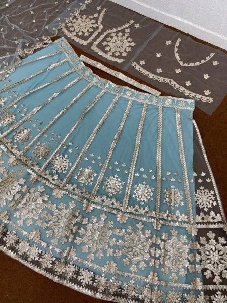 Bridal Wear Heavy Soft Net Mirror Work Lehenga Choli Bridal Lehenga Choli