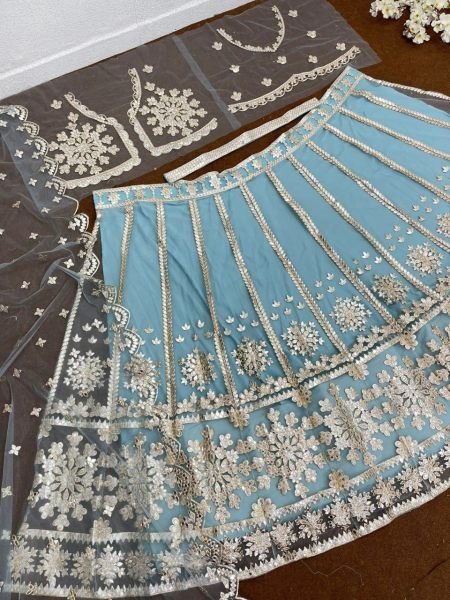 Bridal Wear Heavy Soft Net Mirror Work Lehenga Choli Bridal Lehenga Choli