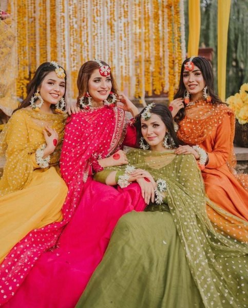 Bridesmaids Designer Anarkali Frock Gowns With Heavy Net Duppata  Ready To Wear Collection