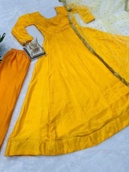 Bridesmaids Designer Anarkali Frock Gowns With Heavy Net Duppata  Ready To Wear Collection