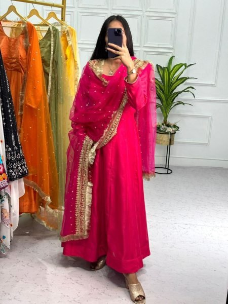 Bridesmaids Designer Anarkali Frock Gowns With Heavy Net Duppata  Ready To Wear Collection