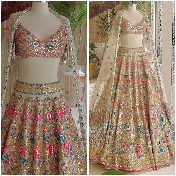 Bridesmaids Multicoloured Floral Pattern Lehenga Choli Designer Lehenga Choli