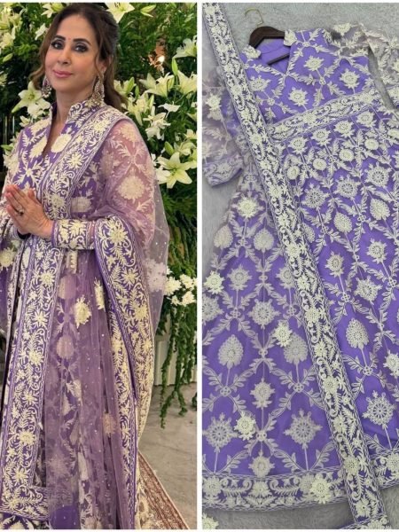 Butterfly Net Pakistani Designer Gown Sequin Embroidery Readymade Wedding Suits Best Wholesale Price  Plus Size Kurti / Gown
