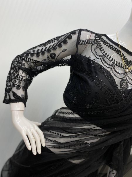Butterfly Net Ruffle Lehenga Saree with Sequin Blouse Ready to Wear Ready To Wear Saree 