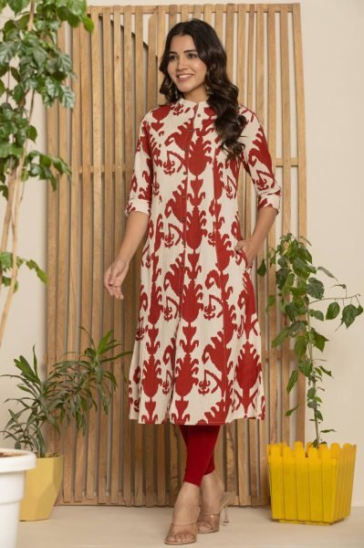 Buy Adorable Cream Cotton Kurti  In Wholesale Rate  Cotton Kurtis Wholesale