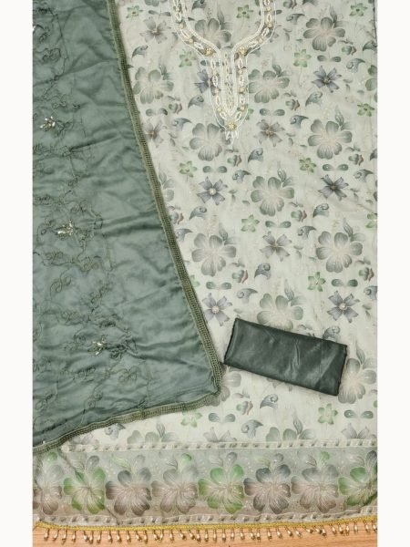  Buy Amazing  Green Color Pure Organza  Dress Material  Color Set Matching Dress Material Wholesale