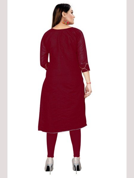 Buy Amazing Luxurious Marron Color Chanderi Dress Material Collection  Color Set Matching Dress Material Wholesale