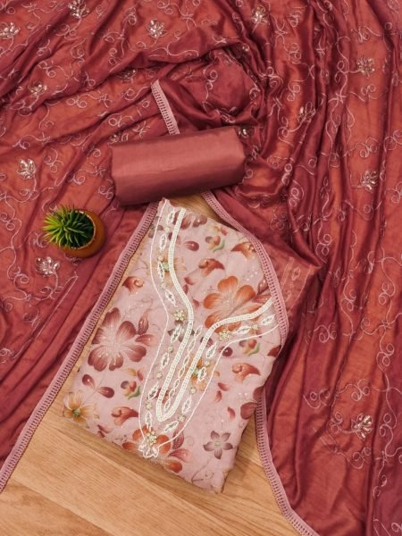  Buy Amazing  Shad of Pink Color Pure Organza  Dress Material  Color Set Matching Dress Material Wholesale